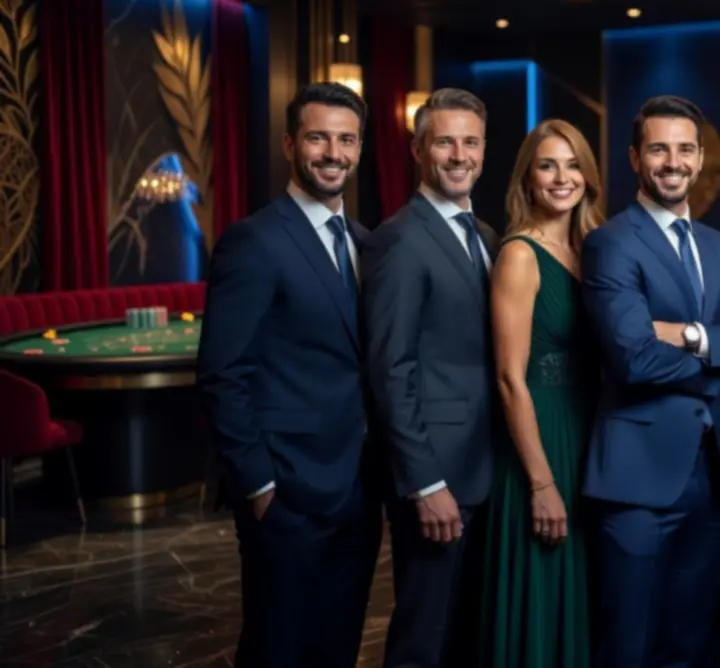 Tým Luxeve Event Craft při přípravě luxusního casino night eventu